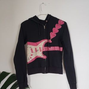 Guitar zipper hoodie